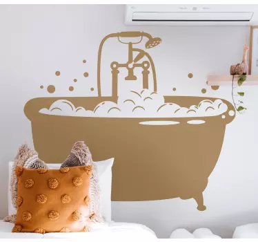 Wandtattoo Badezimmer vintage badewannendesign - TenStickers