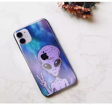 Sticker iphone alien kosmisches design - TenStickers