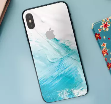 Sticker IPhone aqua wave blend - TenStickers