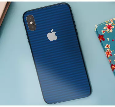 Sticker iphone blauer gestreifter wrap - TenStickers