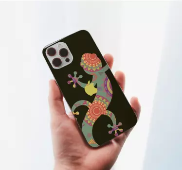 Sticker IPhone buntes gecko-muster - TenStickers