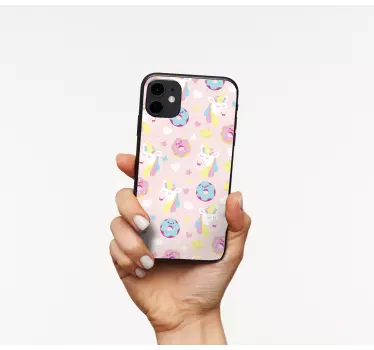 Sticker iphone einhörner und leckereien - TenStickers