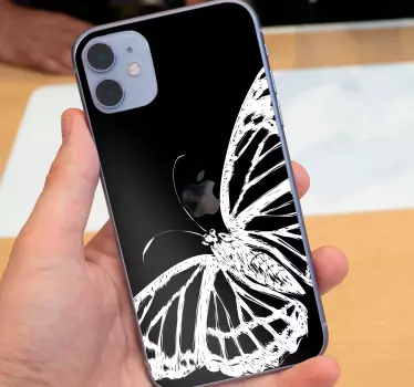 Sticker IPhone elegantes schmetterlingsmotiv - TenStickers