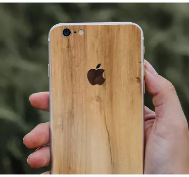 Sticker iphone holzstruktur cover - TenStickers