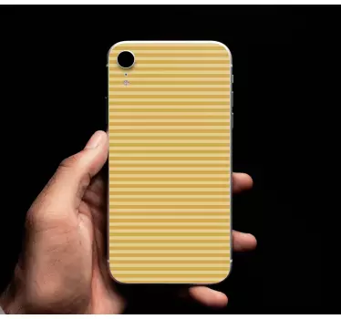 Sticker iphone im gelb gestreiften stil - TenStickers