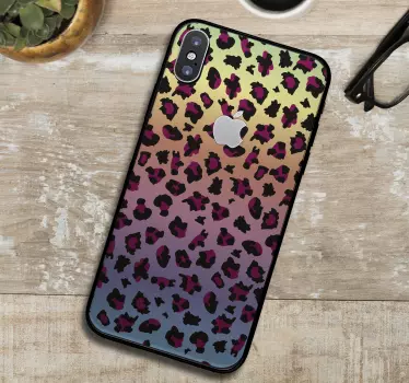 Sticker iphone im leopardenprint stil - TenStickers