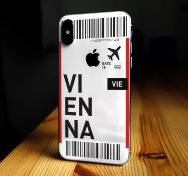 Sticker iphone lebhaftes boarding-pass-design - TenStickers