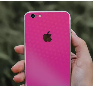 Sticker iphone leuchtend pinker overlay - TenStickers