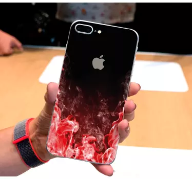 Sticker iphone mit flammendem rauchmuster - TenStickers