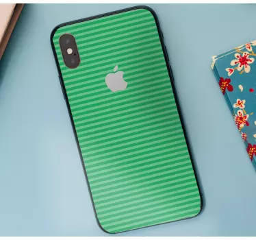 Sticker iphone mit grünem streifenmuster - TenStickers