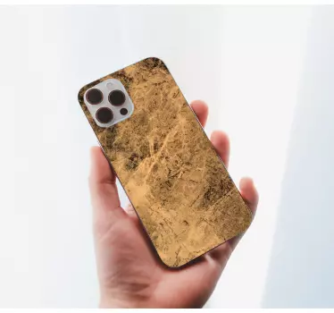 Sticker iphone mit strukturiertem goldenen finish - TenStickers