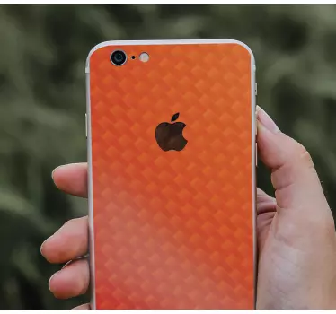Sticker iphone mit strukturiertem orangefarbenem finish - TenStickers