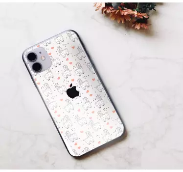 Sticker iphone mit süßem tiermuster - TenStickers
