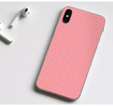 Sticker iphone pink gestreiftes cover - TenStickers