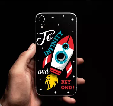 Sticker iphone rakete ins unendliche - TenStickers