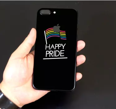 Sticker IPhone regenbogenflaggenbotschaft - TenStickers