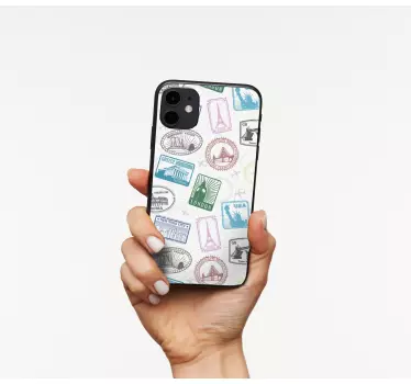 Sticker iphone reisestempel kollektion - TenStickers
