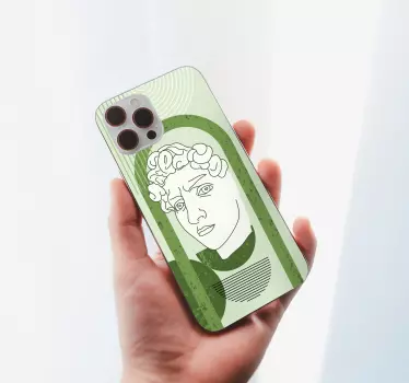 Sticker IPhone stilisiertes menschliches porträt - TenStickers