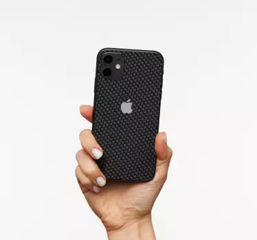 Sticker IPhone strukturierte schwarze abdeckung - TenStickers