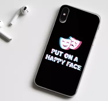 Sticker IPhone theatermasken zitat - TenStickers