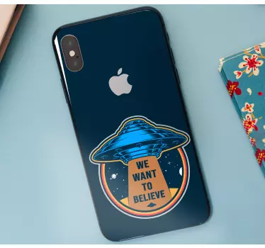 Sticker iphone ufo glaube aufkleber - TenStickers