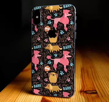 Sticker IPhone verspielte haustiermuster - TenStickers