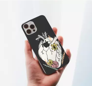 Sticker IPhone vogel und blumen - TenStickers