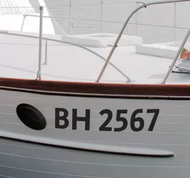 Aufkleber Marine anpassbar Bootsregistrierung - TenStickers
