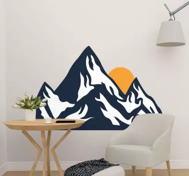 Sticker Natur Berge und sonne - TenStickers