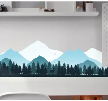 Berge Silhouette Autoaufkleber Wandtattoo Berge - TenStickers