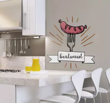 Wandtattoo Essen Bratwurst - TenStickers