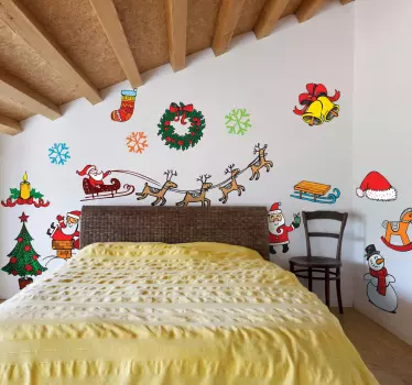 Sticker Set Weihnachtsmotive - TenStickers