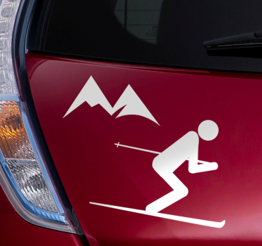 Sticker Skifahrer - TenStickers