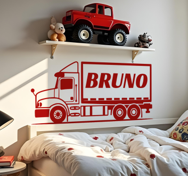 Wandtattoo Kinderzimmer lkw mit namen - TenStickers