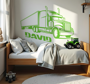 Wandtattoo Kinderzimmer personalisierter lkw - TenStickers