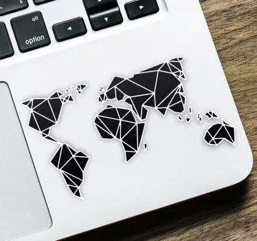 Aufkleber Weltkarte Mini Weltkarte Laptop - TenStickers