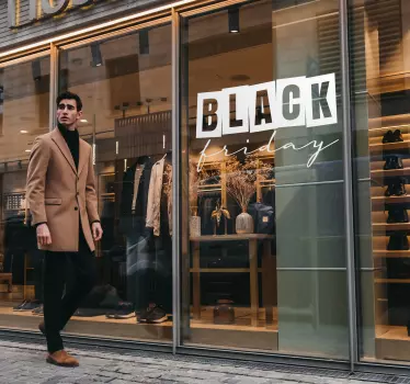Elegantes Black Friday Sticker Angebote - TenStickers