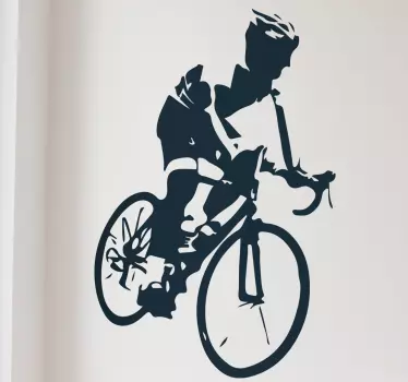 Straßenradfahrer Silhouette Wandtattoo - TenStickers