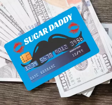 Sugar Daddy Satz Kreditkarte Aufkleber - TenStickers