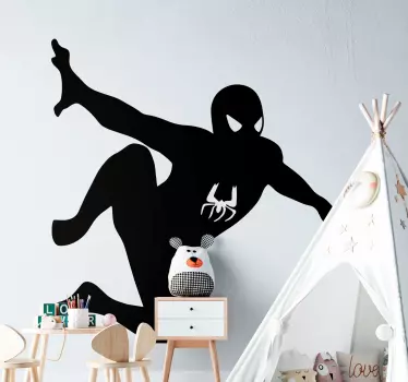 Superheld Aufkleber Spiderman an der wand - TenStickers