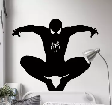 Superheld Aufkleber Spiderman silhouette - TenStickers
