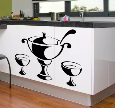 Suppenschüssel Wandtattoo Küche - TenStickers