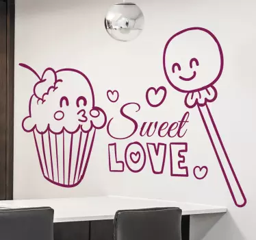 Wandtattoo Küche Sweet Love - TenStickers