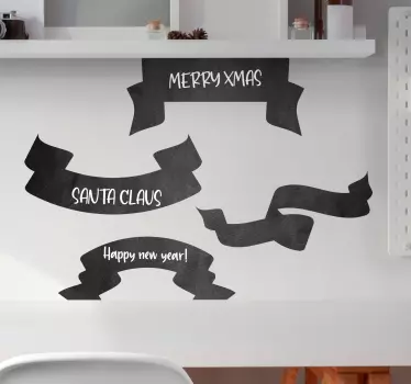 Weihnachtssticker festliches tafelbanner set - TenStickers