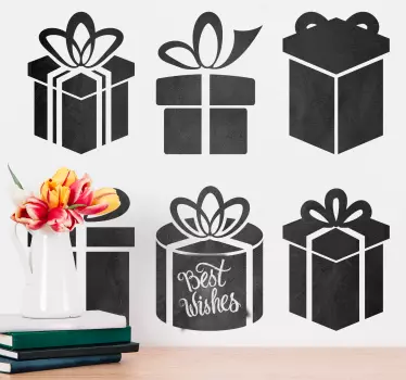 Weihnachtssticker tafel geschenkkarton kollektion - TenStickers
