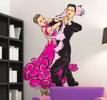 Tanzendes Paar Wandtattoo - TenStickers