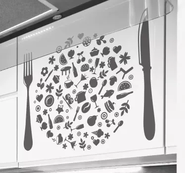Teller Symbole Aufkleber - TenStickers