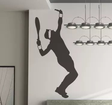 Wandtattoo Jugendzimmer Tennisspieler beim Aufschlag - TenStickers