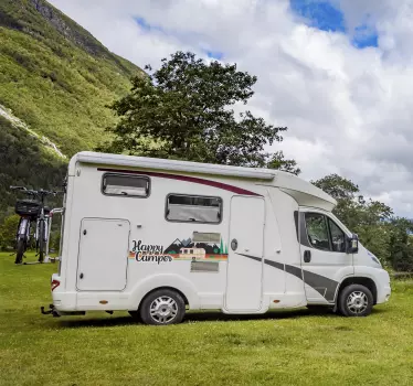 Wohnmobil Aufkleber happy camper - TenStickers
