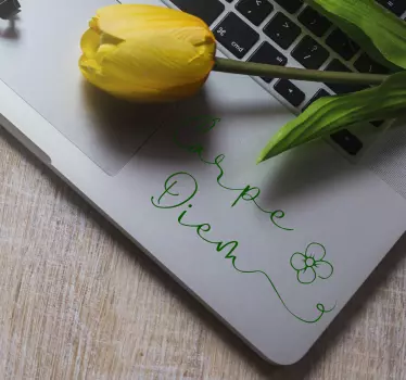 Laptop Aufkleber Carpe Diem Schriftzug - TenStickers